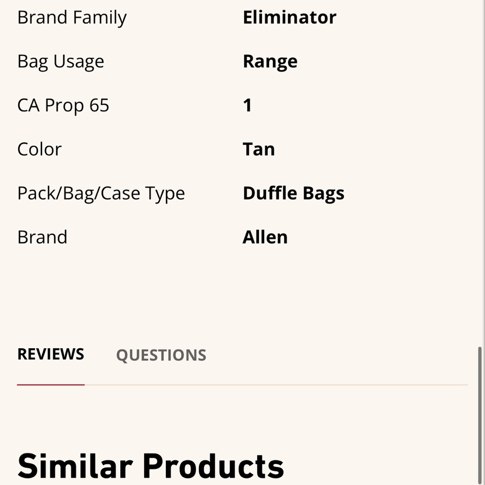 Tan and Black Men's Range Master Bag  NWOT. Price is firm - Picture 4 of 8